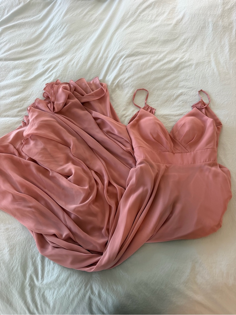 Azazie Dusty Rose Spaghetti-Strap Slip Dress